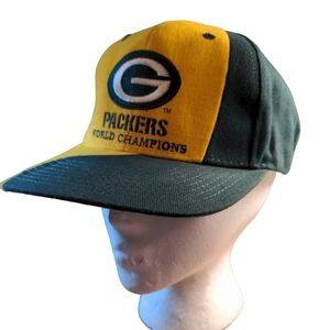 World Champions VINTAGE Green Bay Packers Citgo Snapback Hat CHEESEHEADS